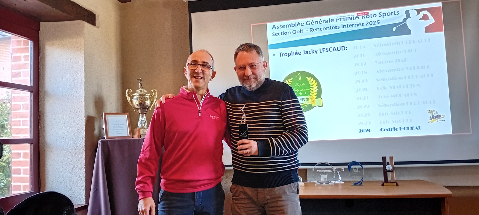 Remise des trophées De l'année 2025 AG du 07Fevrier 2026