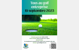 Tous au golf entreprise le 19 septembre 2025